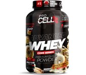 Proteina Concentrada - Whey Core 2 KG White Choco & White Choco Rings (topping rosquilla blanca) Procell Sport - Proteína de Suero, Bajo en Carbohidratos y Grasas