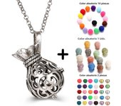 Mexico Style Tree Of Life Angel Necklace 16MM Music Ball Vintage Pregnancy Necklace Aroma Essential Oil Diffuser Locket Pendant