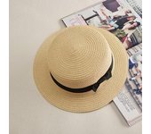 COKK Panama Simple Summer Beach Hat Female Casual Lady Women Flat Brim Bowknot Straw Cap Girls Sun Hat Chapeu Feminino