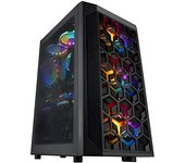 Mars Gaming MCMESH Negro - Caja PC Gaming Micro ATX con 3 Ventiladores FRGB y Tecnología Mesh 360
