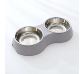 Double Pet Food Bowl Stainless Steel Drinkware Pet Drinking Food Dog Food Puppy Feeding Supplies Kitten Food Water Accessories