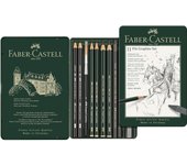 Faber Castell Set Pitt Grafito Estuche De Metal - 11 Unidades