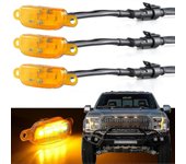 Front Grille Lights Compatible For 2013-2018 Dodge Ram 1500 Raptor Style Aftermarket Grid 2004-2019 Ford F-150 Raptor Grilles, Cars [xc]-Yvan