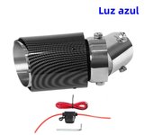 Adjustable Universal Car LED Exhaust Muffler Tip Pipe Bent Car Modified Single Outlet Exhaust Pipe Tail Throat Light Flaming