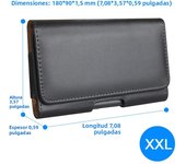 4.0 - 7.2 inch Cell Phone Belt Clip Holster Pouch for iphone 15 14 Pro Max Samsung S24 S23 Ultra Xiaomi Leather Cover Belt Bag