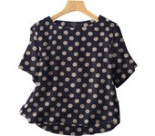 ZANZEA Summer Polka Dot Printed Shirt Women Elegant Half Sleeve Blouse Casual Tops Bohemain Holiday Beach Blusas Tunic Femme