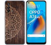Tumundosmartphone Funda Gel Tpu para Oppo A74 4G diseño Madera 06 Dibujos