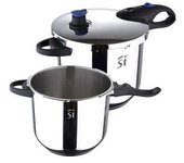 Set 3 Piezas. Ø22cm 4+5,5l Olla a Presión Acero Inoxidable Duero SG1530 San Ignacio