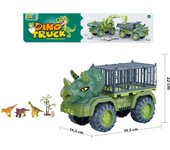 Dinosaur Truck Transport Carrier - Indominus Rex Model Toy for Kids Birthday Gifts Educational Toys with Dinosaur Park Scene