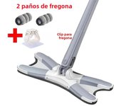 Wet & Dry Adjustable X-Shaped Twist Floor Cleaning Mop Long Handle 360 ​​Rotatable Glass Cleaner Squeeze Wiper Cleaning Hardwood