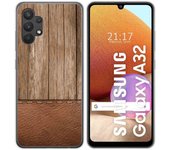 Tumundosmartphone Funda Gel Tpu para Samsung Galaxy A32 4G diseño Madera 09 Dibujos