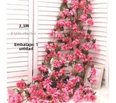 180CM Pink Artificial Sakura Flowers Vine for Wedding Decor Garden Arch Home Room Decor Party Bridal Fake Silk Outdoor Ornament