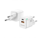 Cargador Gan de Pared Aisens ASCH-20W2P002-W/ 1xUSB Tipo-C/ 1xUSB/ 20W
