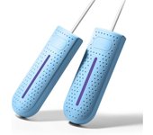 Secador de zapatos, secador de pies, secador de botas eléctrico, dispositivo de secado rápido de botas para dormitorio, enchufe estadounidense 110-240 V (azul)