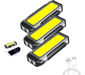Rechargeable Work Light LED 4000MaH Portable Flashlight Magnetic Lamp 7 Modes With Hooks for Car Inspection Camping Lighting
