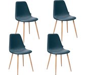 Atmosphera Set de 4 Sillas Roka Azul Denim para Comedor