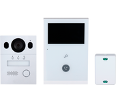 Kit de videoportero - Tecnología 2 hilos analógico con WiFi - Incluye placa, monitor, hub 2 hilos y soporte - App móvil con P2P - Montaje en superficie