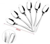 Maxia Market - Cubiertos accesorios para cocina, cuchillo para carne, fruta, de mesa, pescado, cuchara de postre, sopa, tenedor, espatula para tarta, acero inoxidable INOX - Colección ELEGANCE