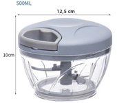 500/900ML Garlic Chopper Manual Rotate Vegetable Cutter Chopper Slicer Fruit Garlic Crusher Kitchen Gadget Blenders Meat Grinder