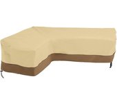 Funda de sofá de jardín de esquina, Funda de sofá de jardín en forma de L, Funda de sofá de esquina de jardín impermeable Funda de sofá de jardín de esquina de lona (210D-Left: 264/210 x 81 x 78cm)