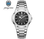 PAAZOMU Luxury Man Watch Business Waterproof Male Clock Luminous Date Stainless Steel Square Quartz Men Watch reloj hombre 2024