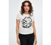 Camiseta de manga corta y cuello redondo con estampado gráfico INSIDE