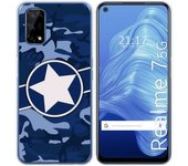 Tumundosmartphone Funda Gel Tpu para Realme 7 5G diseño Camuflaje 03 Dibujos
