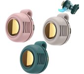 Mini ventilador eléctrico portátil, silencioso y sin aspas, pequeño ventilador de cintura recargable con clip de torbellino, ventilador corporal con velocidad ajustable y manos libres, ideal para exteriores y viajes (3 unidades)
