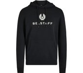 Belstaff Sudadera con Capucha Signature Negra de Algodón con Bolsillo Canguro y Logo Phoenix
