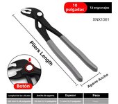8/10/12 inch Adjustable Water Pump Pliers Quick-Release Plumbing Pliers Pipe Wrench Water Pipe Clamp Pliers Household Hand Tools