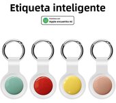 4-Suite Bluetooth GPS Smart Tags with Soft Shell Replacement for Airtag Anti-lose Tracker Work with Apple Find My App Key Finder