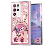Lovers Lovely Stitch Transparent Clear Case for Samsung Galaxy S23 S24 Ultra S20 FE S21 22 Plus 5G Cover Silicone