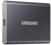 Samsung T7 Portable SSD - 2 TB - USB 3.2 Gen.2 External SSD Titanium Grey (MU-PC2T0T/WW)
