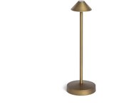 Ledkia Lámpara de Mesa LED Portátil para Exterior Metal con Batería Recargable Magatzi Marrón