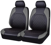 Car Interior Hot selling high-end pu with 5/2Pcs Quilted Leather Thread Pressing Seat Covers Airbag Compatible Breathables Tools