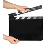 Acrylic Clapperboard Film Clapboard Movie Director's Slate Cut Action Scene Clapper Board Film Slate Dry Erase Clapperboard