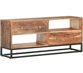 Mueble TV combinadoMueble para TV de madera maciza de acacia rugosa 120x30x50 cm