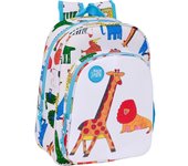 SAFTA - MOCHILA INFANTIL ADAPT.CARRO BOLSI-INTER ALGO DE JAIME - Mochila con Asas Ajustables y Espalda Ergonomica - Mochila con Compartimientos con Cremallera - Mochila Diseño Único y Licencia Oficial By ALGO DE JAIME