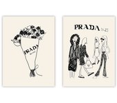 Set de 2 cuadros calidad premium con marco de madera - 30x40 cm o 50x70 cm - POSTER LAB