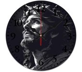 Jesús caminando con las manos un niño reloj de pared redondo de 11.8 pulgadas religioso Cristo Iglesia silencioso reloj de cuarzo sin tictac decoración moderna para oficina, hogar, cocina, dormitorio, aula