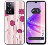 Funda Silicona para Oppo A57s diseño Flores Vintage Dibujos
