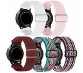 5pack 18/20/22mm Elastic Strap for Samsung Galaxy Watch 6/5/4/Huawei GT3/gt4/Garmin Fenix 7/7s/instinct 2 Nylon Watchbands