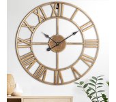 Relojes de pared grandes de 24 pulgadas para decoración de sala de estar, relojes de pared silenciosos que no hacen tictac, funciona con pilas, reloj de pared interior analógico decorativo de metal para cocina, dormitorio, decoración de oficina, manecilla