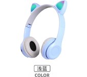 P47M Wireless Bluetooth Headset Gamer Cat LED Light Waterproof Noise Cancelling Earbuds Wireless Headphones Bluetooth Earphones