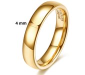 2mm 4mm 6mm 8mm  Gold Domed High Polish Comfort Fit Tungsten Wedding Band Ring for Men Women  Size 5-12