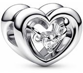 Charm Pandora Corazón Radiante y Gema Flotante