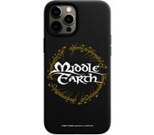 Funda original compatible con iPhone 12 Pro Max - Negro con un diseño de LOTR Middle Earth Ring