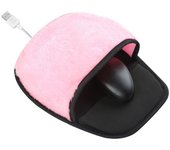 Alfombras de Ratón con Calefacción USB, calentador de Manos de Felpa para invierno con reposamuñeas, alfombras de aire acondicionado para Oficina, Hogar, orden, portátil y Estación de Trabajo
