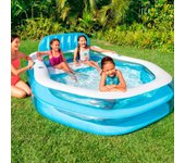 Piscina hinchable Intex con sillón y toldo 530L +3A blanco/azul 135x191x229 cm