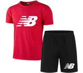 Men's casual fashion summer mesh suit men's quick-drying breathable sports suit short-sleeved T-shirt suit men's jogging suit
